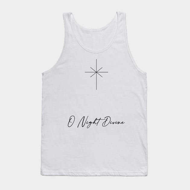 O Night Divine Minimalist Tank Top by Morgan Jane Designs